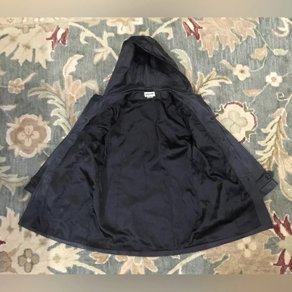 BAGATELLE Vintage Black Hooded Genuine Leather Jacket Womens US Large - Picture 9 of 17